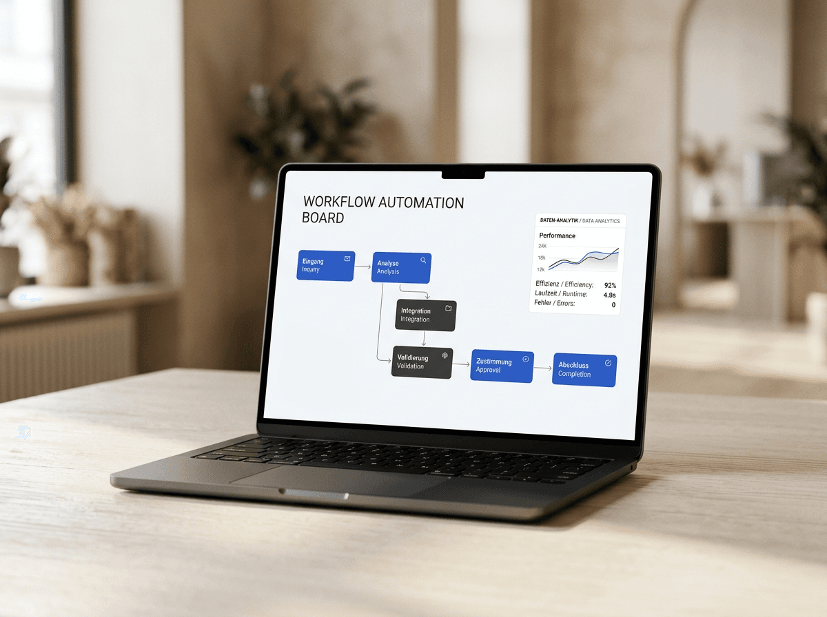 Illustrative Oberfläche: Workflow-Automatisierung
